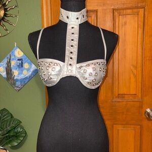 Austin Powers Fembot Costume Bra Top - Custom Made with pieces Hand Sewn